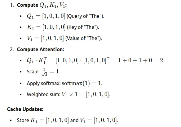 KV Cache Step 1